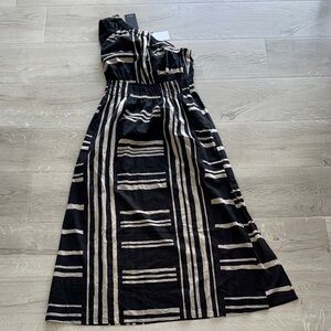 Rails One-Shoulder Black and White Dress